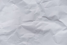 Crumpled White Paper For Background And Abstract