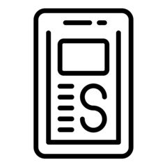 Poster - Smartphone monetize icon outline vector. Data profit. Database ad
