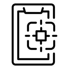 Poster - Monetize target icon outline vector. Data profit. Video database