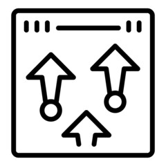 Poster - Grow online monetize icon outline vector. Profit data. Business lead
