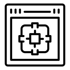 Poster - Web page monetize icon outline vector. Video data. App digital