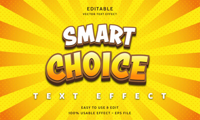 Poster - smart choice editable text effect with modern and simple style, usable for logo or campaign title