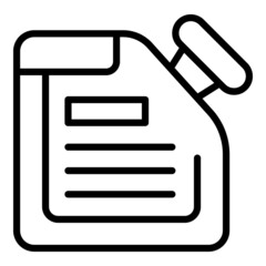 Poster - Car antifreeze canister icon outline vector. Auto service. Wheel repair