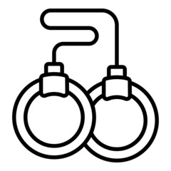 Wall Mural - Prison handcuff icon outline vector. Hand jail. Police arrest