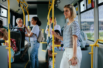 Wall Mural - People in public transport