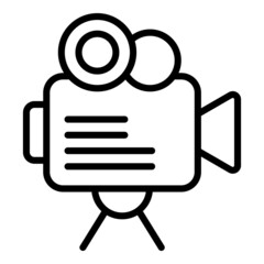 Poster - Cinema reel camera icon outline vector. Event festival. Ticket movie