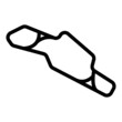 Formula race track icon outline vector. Start circuit. Top road