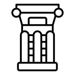 Wall Mural - Museum column icon outline vector. Movie ticket. Free gallery