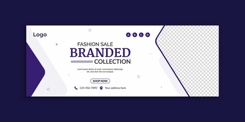 Wall Mural - Corporate fashion sale social media cover and web banner template