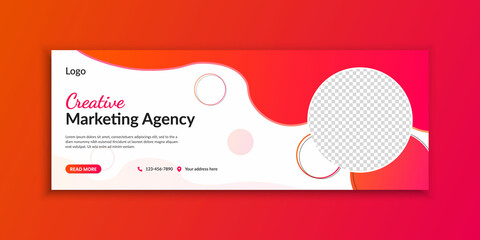 Wall Mural - Digital marketing agency social media post and web banner template layout