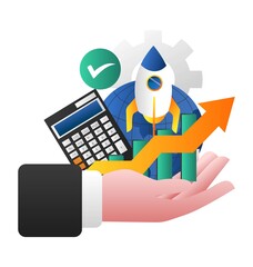 Poster - Startup business creative concept in hand