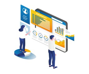 Aufkleber - High-tech digital transformation optimization seo business data analysis monitoring team