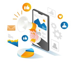 Poster - Digital marketing strategy promotion campaign