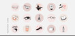 © annaspoka - Instagram social media highlight cover icons. hand drawn vector illustration symbols for student education, learning, course, knowledge of art and culture in Europe, creative thinking innovation