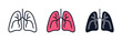 © keenan - lungs icon symbol template for graphic and web design collection logo vector illustration