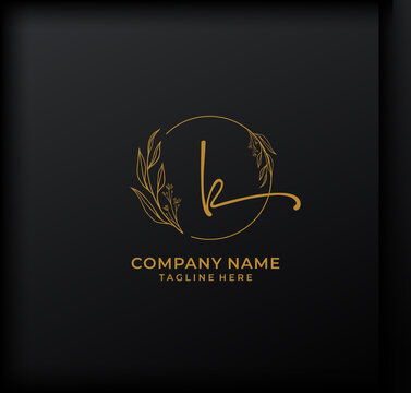 K Letter Logo. Gold Letter Design Vector with Golden Luxury Colors