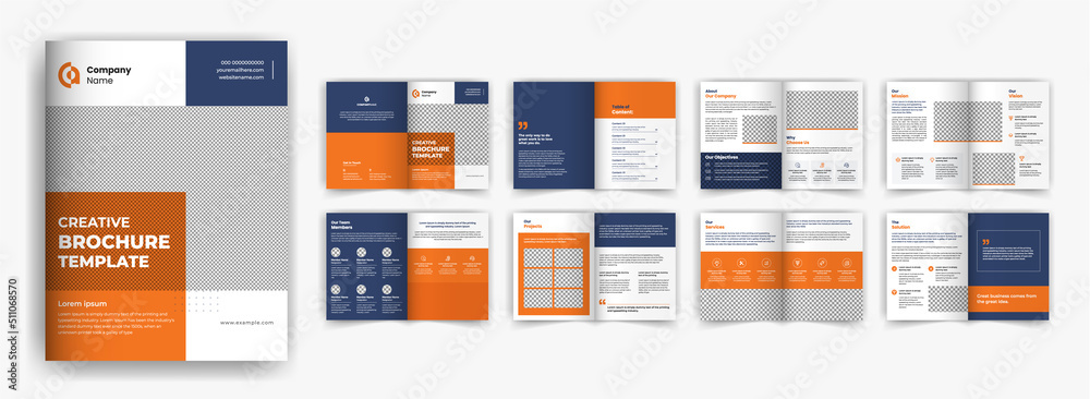 Corporate company profile annual report multi page layout minimal ...