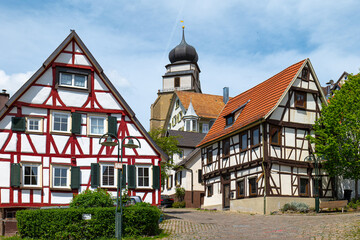 Wall Mural - Herrenberg, Baden Württemberg, Altstadtszene und Kirche