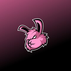 Wall Mural - angry rabbit esport logo