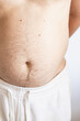 © Анастасія Стягайло - Close up of fat man's belly. Perhaps the concept of abdominal pain, bloating. Health concept.