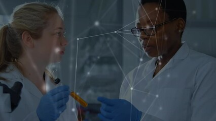 Poster - Animation of network of connections over diverse female scientists in lab