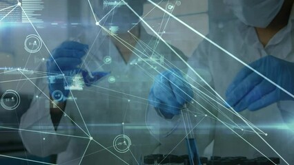 Poster - Animation of network of connections over diverse female scientists in lab