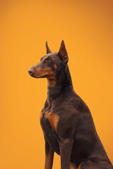 Wall Mural - studio shot of a cute dog posing on a background