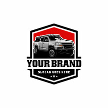Off Road Pick Up Truck Ready Made Logo Vector