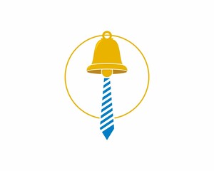 Wall Mural - Tie and bell inside the circle logo
