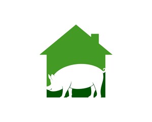 Poster - Simple house with pig inside