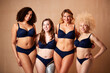 © Monkey Business - Group Of Diverse Women Friends One With Prosthetic Limb In Underwear Promoting Body Positivity