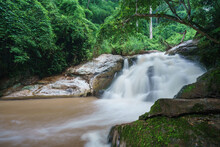 Mae Sa Waterfall Near Chiangmai City, Chiang Mai, North In Thailand