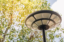 Lamp On The Wall Small Solar Lights Along The Path In The Garden