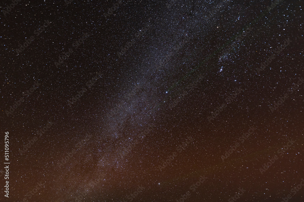 Milky Way Galaxy and starry night at Mauna Kea in Hawaii Stock Photo ...