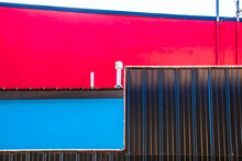 Color Blocked Buildings - Closeup Industrial Background