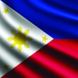 Flag of Filipina 3D badge.