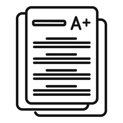 Poster - best school test icon outline vector. paper check