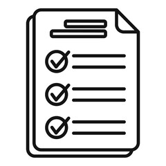 Poster - paper mark test icon outline vector. exam answer