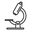School microscope icon outline vector. Examination check