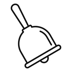 Poster - school bell icon outline vector. test answer