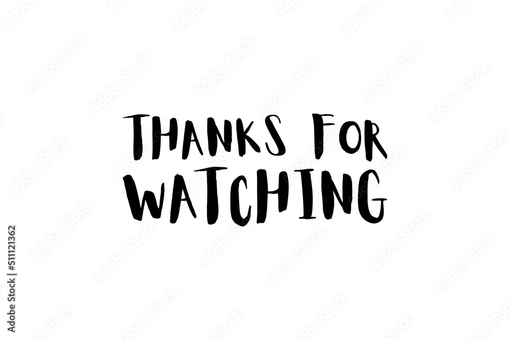 'Thanks for Watching' title screen concept design with retro looking ...