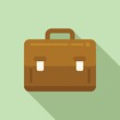 © anatolir - Study briefcase icon flat vector. Degree education