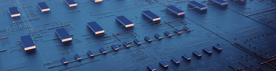 Poster - Technology background/Technology background of the abstract computer motherboard, can be used in the description of technological processes, science. 