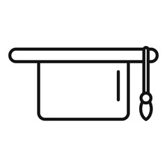 Poster - Master hat graduation icon outline vector. School cap