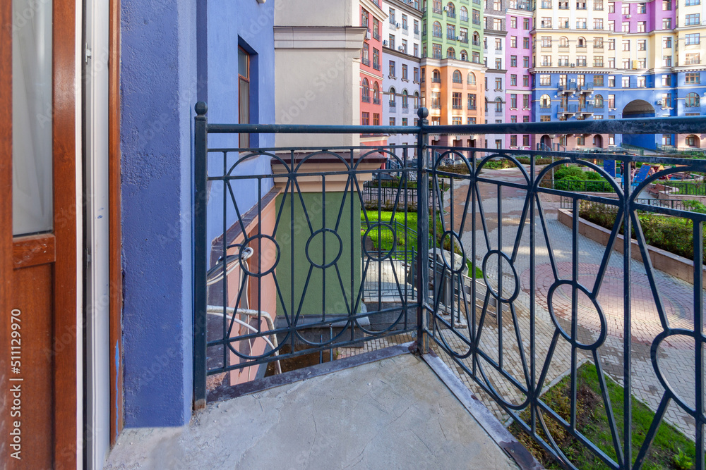 Visual Reference: Empty Balcony Building Facade Mixed Use Urban Multi Family Residential