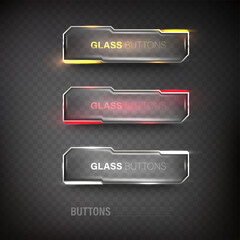 Wall Mural - buttons set web steel on background color black 25