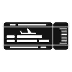 Canvas Print - Airplane ticket icon simple vector. Airline plane