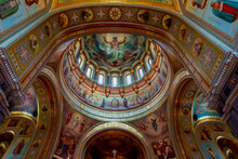 Interiors Of Cathedral Of Christ The Savior (Khram Khrista Spasitelya), Moscow, Russia