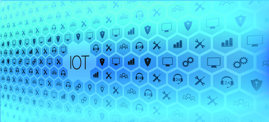 Poster - Internet of Things сonnection available worldwide. Network covering the globe and remote access from anywhere in the world. IoT web banner