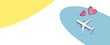© Tierney - Flights booking and reservation theme with a toy airplane and hearts